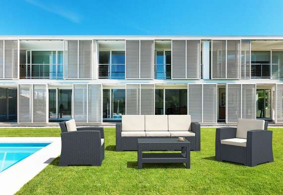 Комплект уличной мебели Monaco Lounge Set XL, антрацит