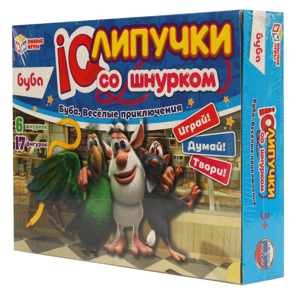IQ-липучки со шнуровкой "Буба. Весёлые приключения" 4680107930392 (Умные игры)
