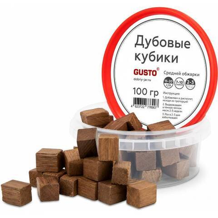 Дубовые кубики GUSTO средней обжарки (100 гр)