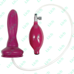 Малиновая анальная пробка с расширением