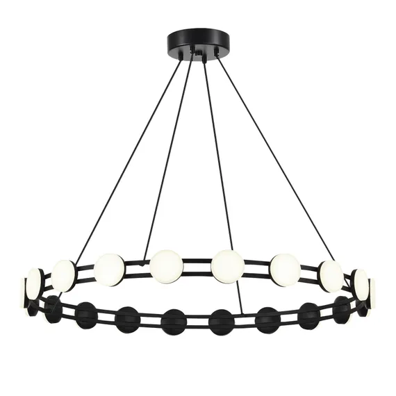 SL6610.403.20 Светильник подвесной ST-Luce черный/белый LED 1*40W 4000K MONRO