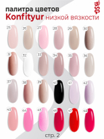 Жёсткий гель в бутылке Konfityur №15 НИЗКАЯ ВЯЗКОСТЬ - Пепельно-лиловый (плотный) (20 мл)