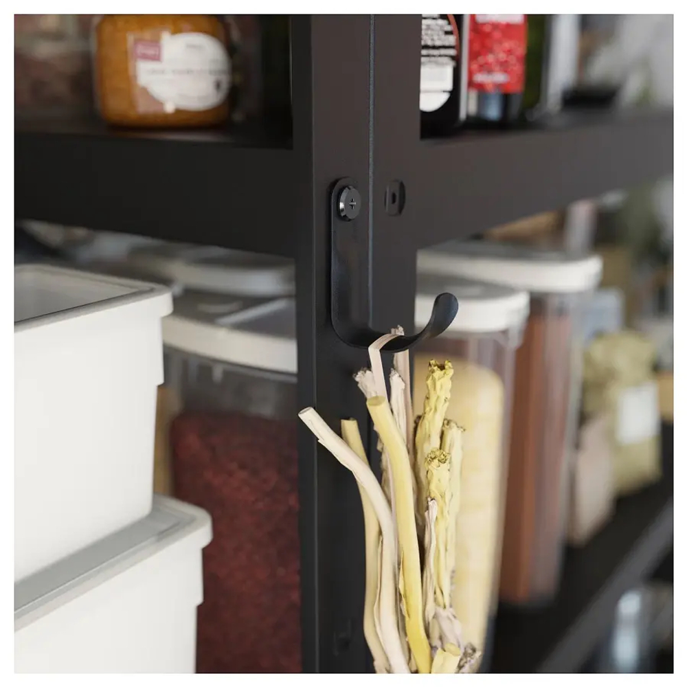 Стеллаж - IKEA BROR, 234х55х190 см, черный, БРУР ИКЕА