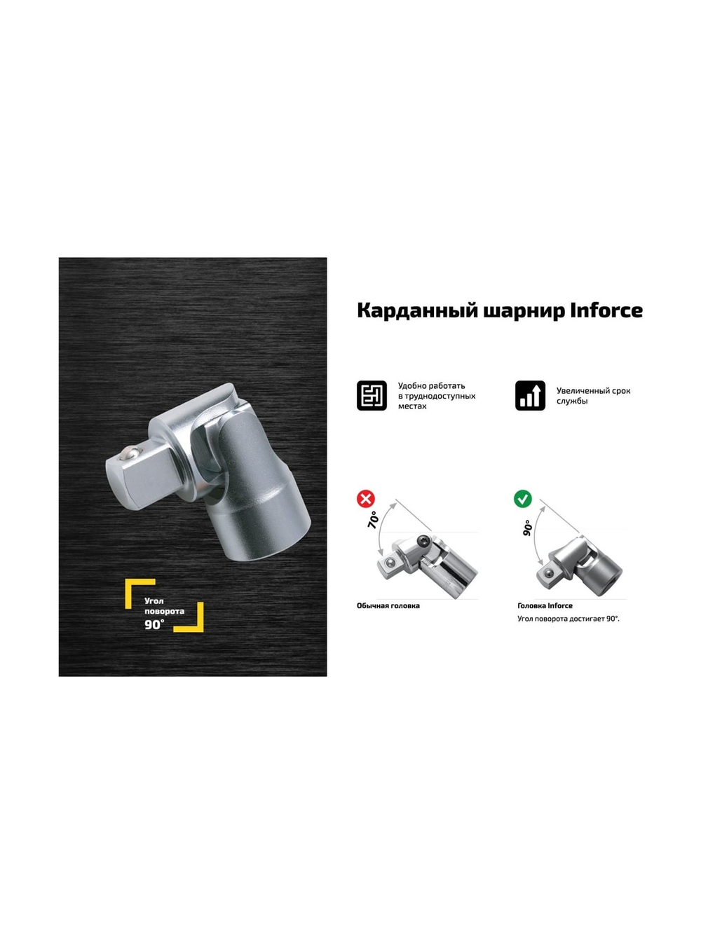 Набор инструментов Inforce 108 предметов 1/2, 1/4, Сталь Cr-V, Профессиональный, 06-07-12