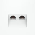 Розетка компьютерная встраиваемая VOLTUM S70 двойная RJ45+RJ45 кат.6, (белый матовый)