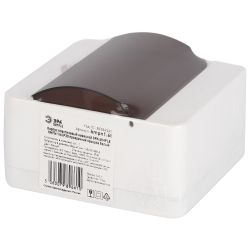 Корпус пластиковый навесной ЭРА SIMPLE КМПн 1/6 IP30 прозрачная крышка белый