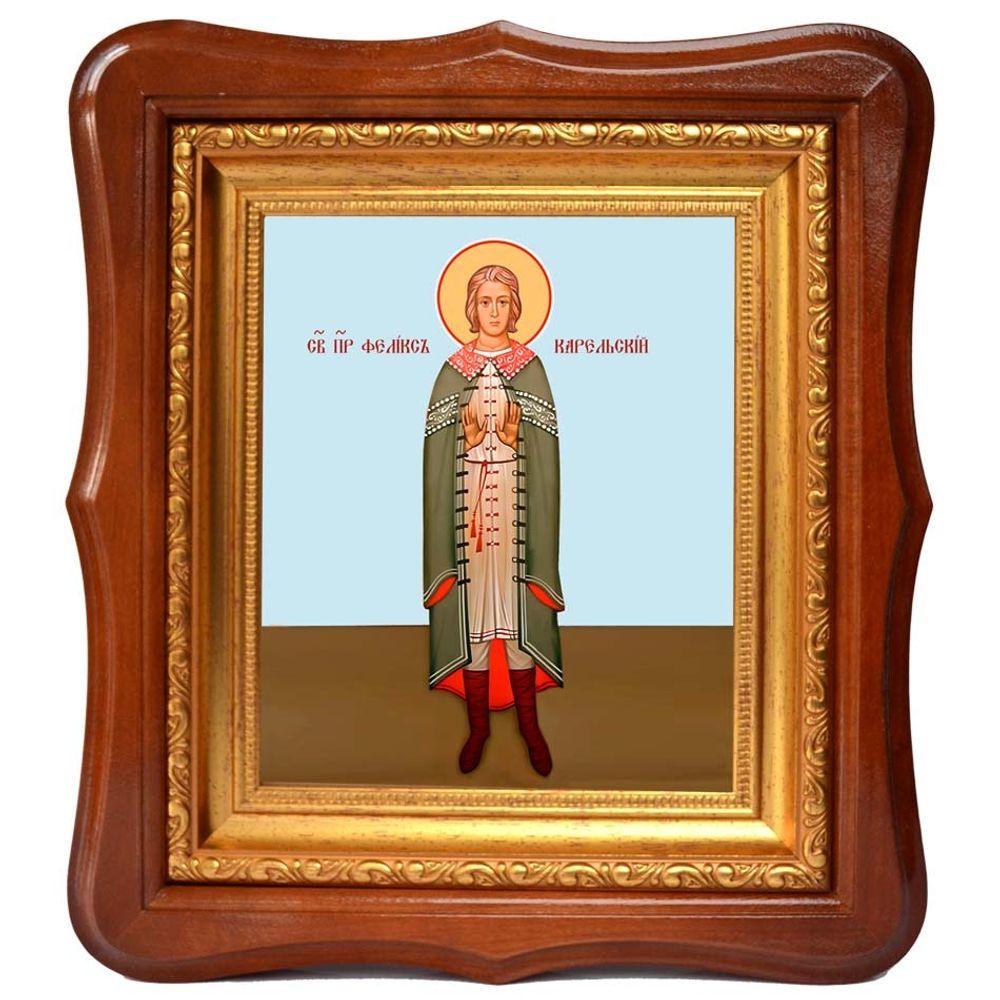 Феликс Карельский преподобный. Икона на холсте.