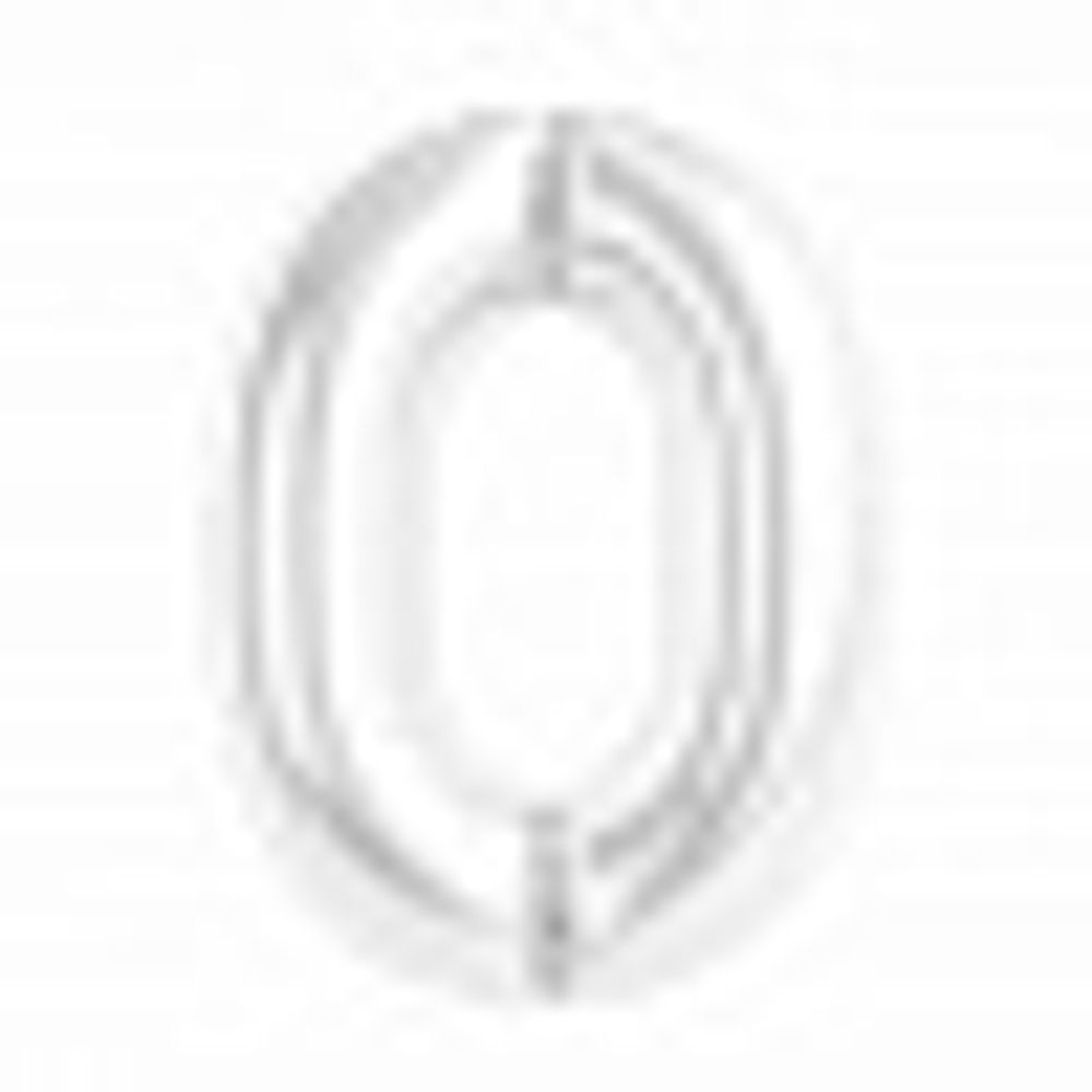 Agura Шар-цифра, фольга, Белый блеск Slim "Цифра 0", 102 см (БГ-60)