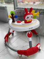 BAMBOLA Ходунки Зайчик (круглые) (6 силик.кол,игр.,муз) (67*67*55) Red/Красный