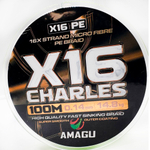 Плетёнка X 16 AMAGU CHARLES 100 м. 0,10мм (Шестнадцати жильная )