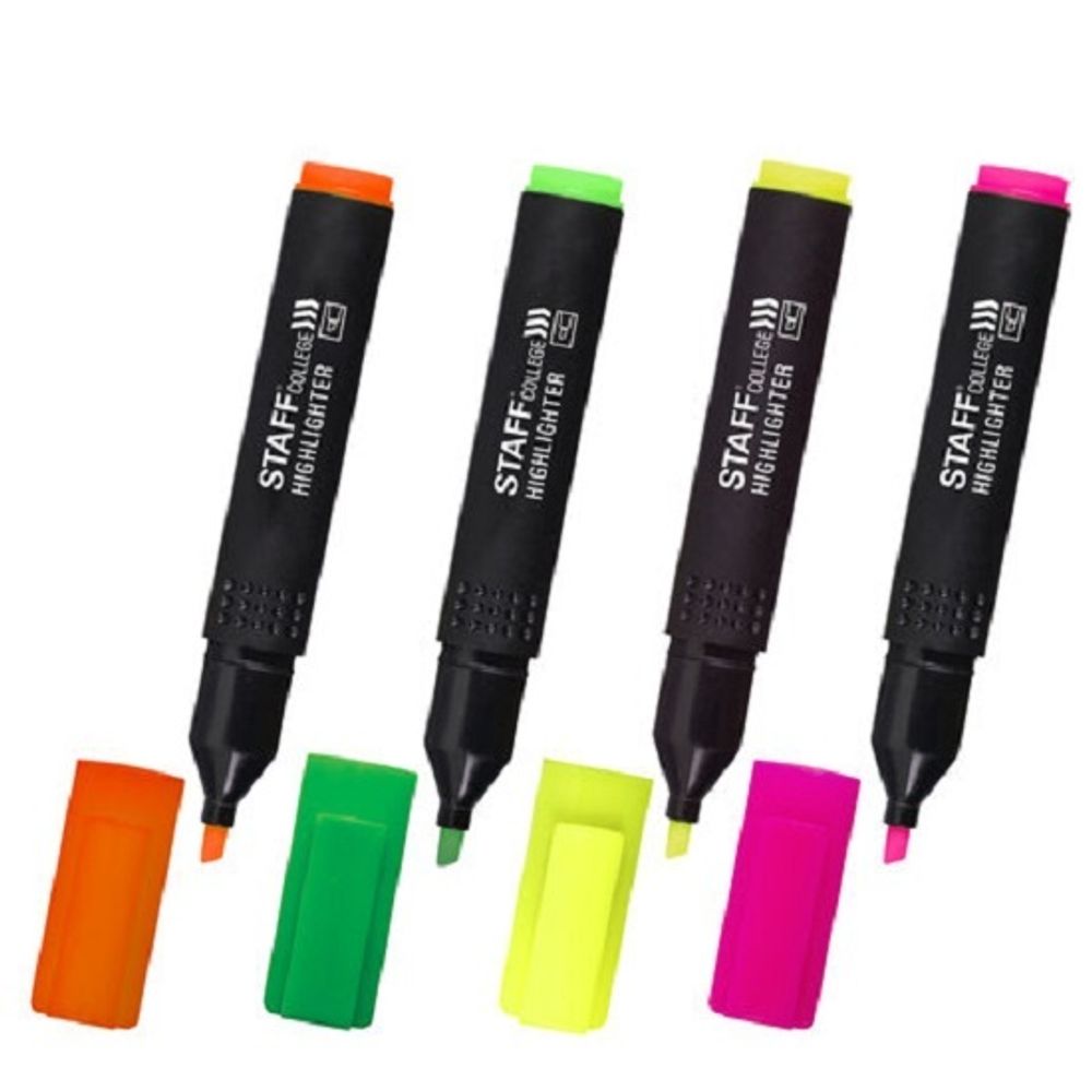 Набор выделителей текста 4цв, 1-5мм, Staff College HL-497