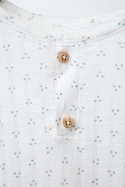 ZARA БОДИ С ПРИНТОМ, СВЕТЛЫЙ ЭКРЮ