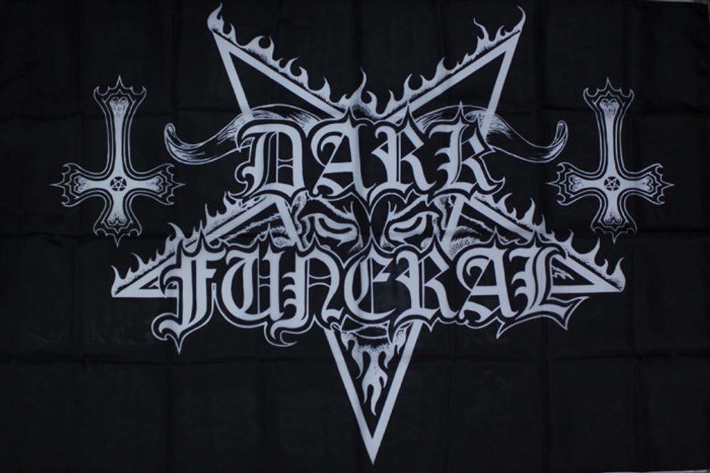 Флаг Dark Funeral logo