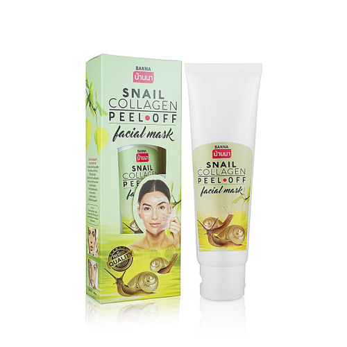 Маска-пленка с Коллагеном и муцином улитки Snail Collagen Peel-Off Fasial Mask Banna