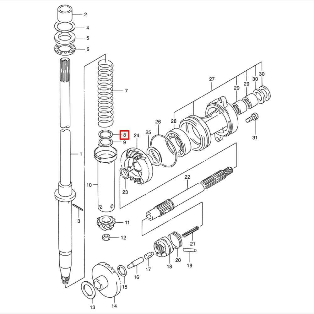 Шайба редуктора SUZUKI DT40; DF40-60 (Япония)