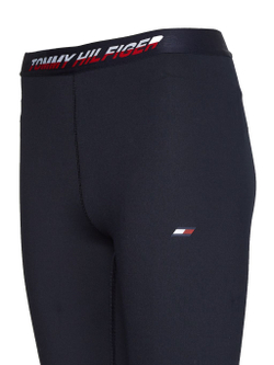 Леггинсы Tommy Hilfiger RW Tape - desert sky split logo tape