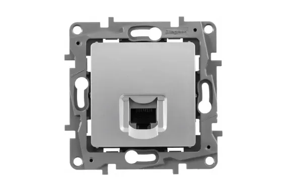 Розетка RJ45 Legrand Etika 5е алюминий 30207