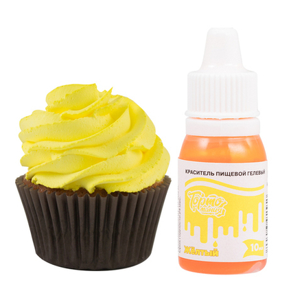 Краситель гелевый водорастворимый Тортомания Жёлтый 10 мл