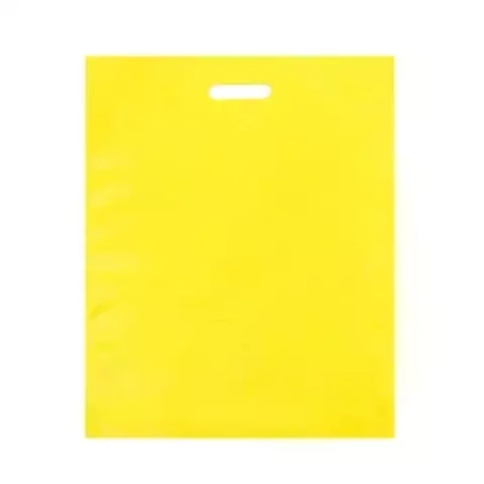 Желтый полиэтиленовый пакет с вырубной ручкой 40*50+3.5см 70мкм