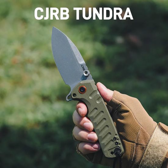 Нож CJRB J1966-GN Tundra с клинком из стали D2, рукоять G10