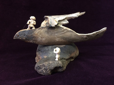 Композиция "В полёте", кость мамонта, бивень мамонта