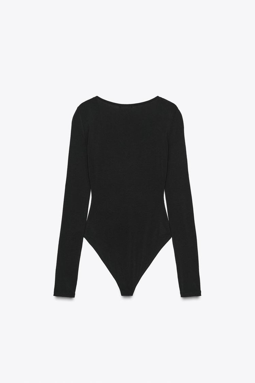 ZARA МЯГКОЕ БОДИ С ДЛИННЫМИ РУКАВАМИ, ЧЕРНЫЙ