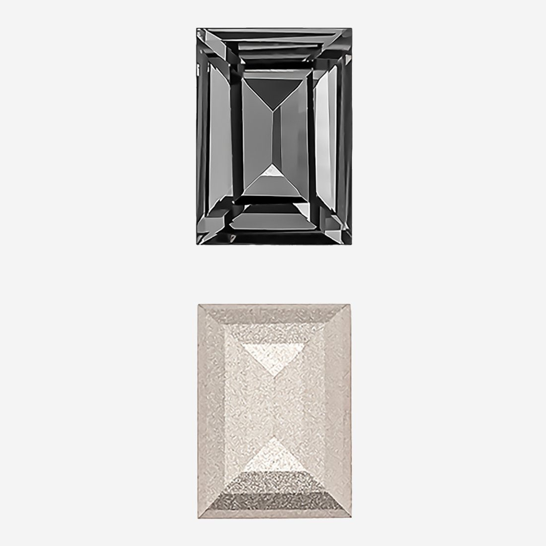 Кристалл Прямоугольник (Step Cut Fancy Stone), оттенок "Серый"/"Gray", 14*10мм