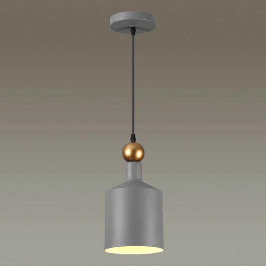 4086/1 PENDANT ODL19 495 серый/золотой Подвес Е27 1*40W 220V BOLLI
