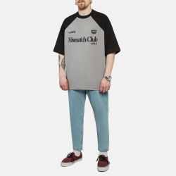 Футболка Haided MISMATCH BSBL TEE steel.grey/black