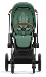 Коляска 3 в 1 Cybex Priam IV Chrome Brown complete и автокресло Aton B2 i-Size Dynamic Red Leaf Green