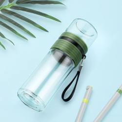 213041 Бутылка для заваривания SAMADoyo "C-002B" ниж.колба-238мл, верх. колба-170мл, зеленый/стекло