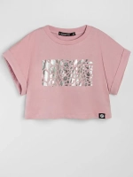 Футболка детская оверсайз укороченная с принтом