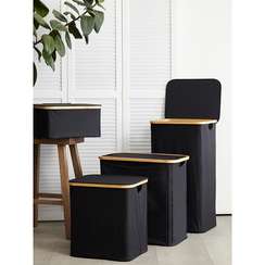 Корзина для белья Neat Low, 40x33x20 см, черная