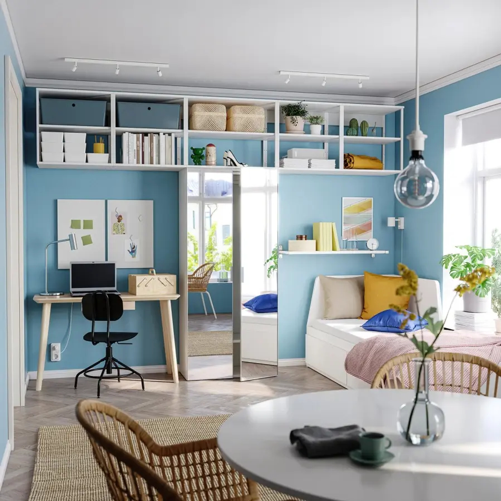 Дверь с петлями - IKEA STRAUMEN/ШТРАУМЕН ИКЕА, 180х40 см, серебристый