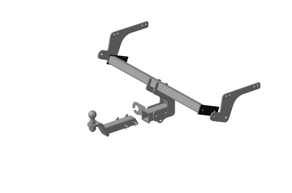 Фаркоп Renault Duster 2011-2015, 2015-2021, 2021-2022, Nissan Terrano 2014-2022 съемное крепление шара под американский квадрат(без электрики) Трейлер.9042