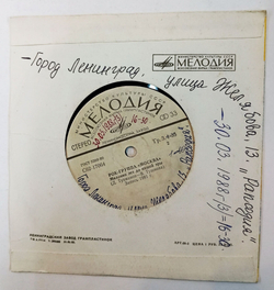 Винтажная виниловая пластинка LP Рок Группа Москва Игра В Любовь 7 дюймов (СССР 1982)