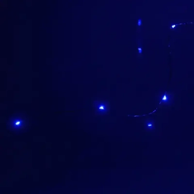 Гирлянда для дома на батарейках 1,5 м 15 ламп LED, 1 реж.,IP-20, Синий