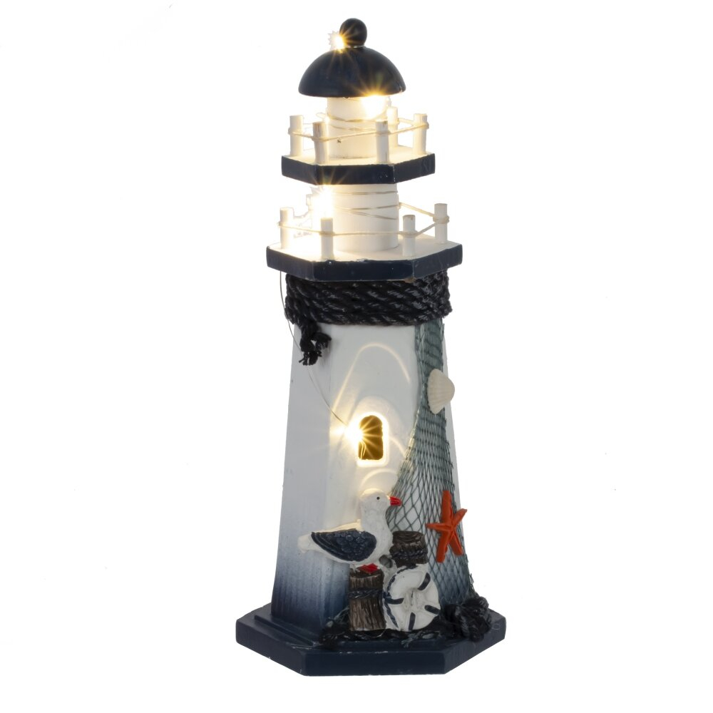 Фигурка декоративная Маяк с подсветкой, в ассортименте
