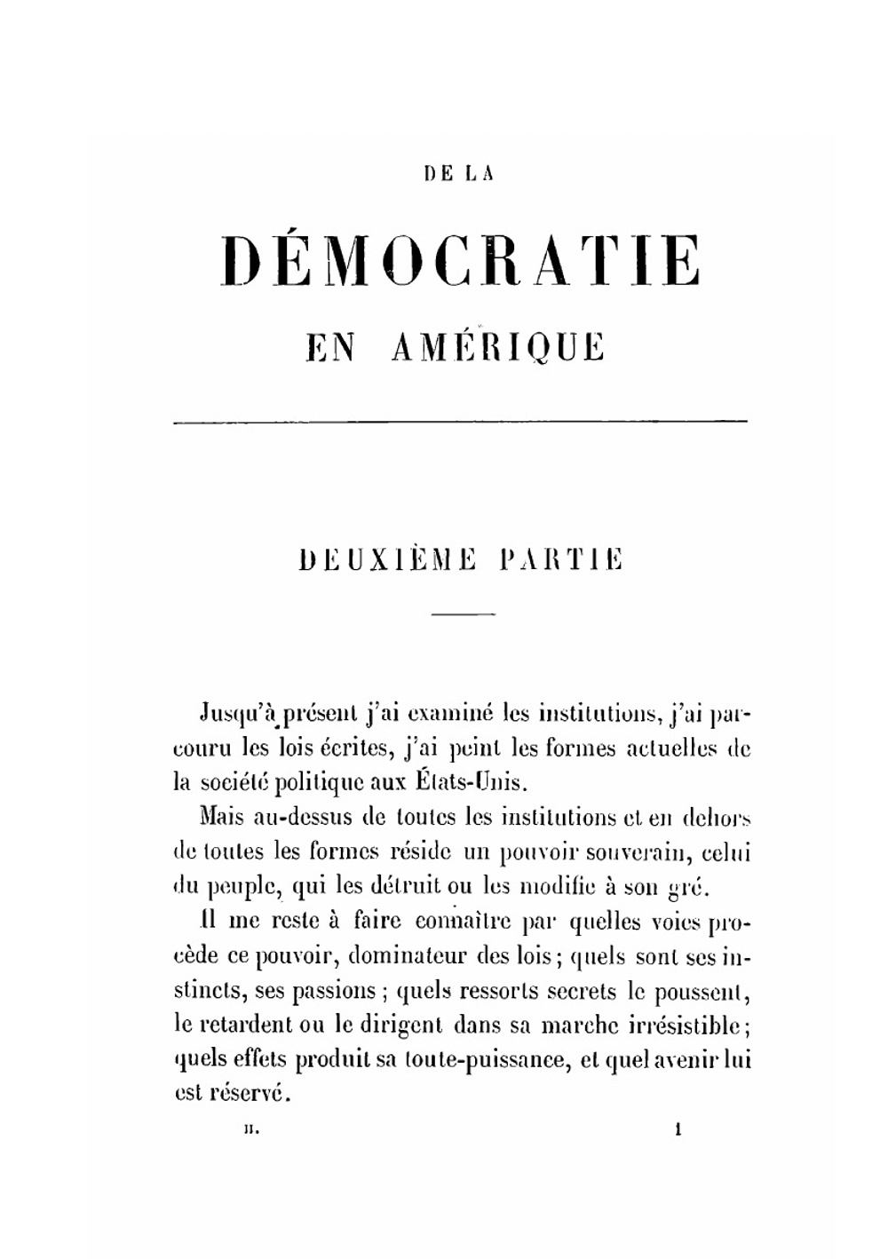 De la démocratie en Amérique. Tome 2 | Alexis de Tocqueville