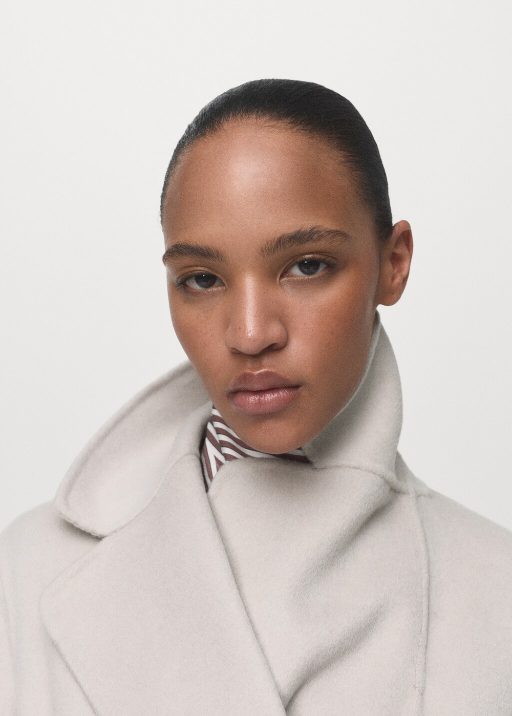 Пальто из шерсти handmade с поясом