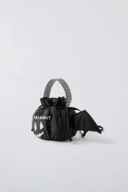 ZARA СУМКА-МЕШОК, ЧЕРНЫЙ