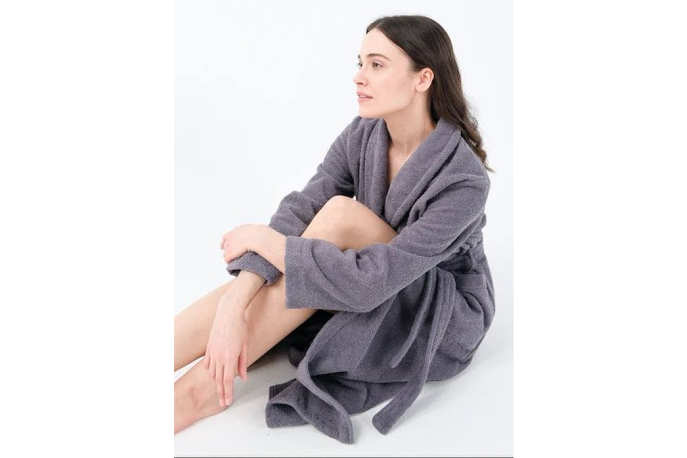 Халат махровый GoodNight 44-46 (M) серый