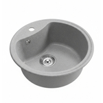 Мойкa ML-GM09 КОМФОРТ круглая, графит (342), 510 мм (глуб. чаши 190)