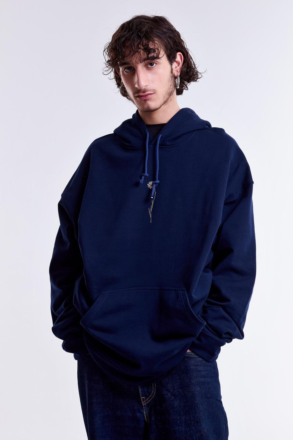 Купить Худи Гербарий Ромашка Light Темно-синий Худи Гербарий Ромашка Light Темно-синий