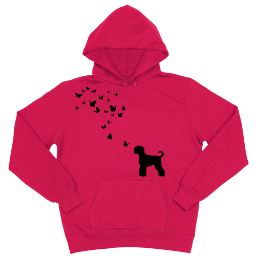 Толстовка "Черный терьер и бабочки"