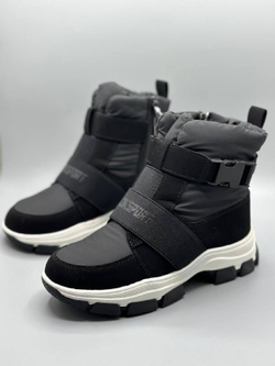 Детские зимние дутики ботинки Buba Black