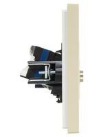 FORTE&PIANO Розетка двойная TV+RJ45 кат.6 FP437 ваниль IEK