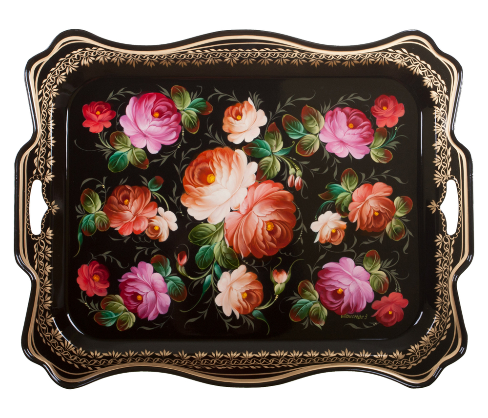 Zhostovo metal tray A23D260924142