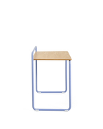 Tinn Письменный стол из ясеневого шпона с синей металлической конструкцией, 75 x 45,5