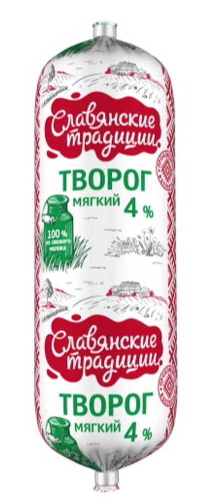 Белорусский творог мягкий 4% 400г. Славянские традиции - купить с доставкой по Москве и области